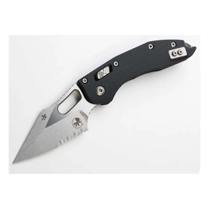 Microtech 169RL-11FLGT Stitch Stonewashed Serrated Folding Knife Black