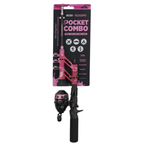 ProFISHiency Pink Splat Pocket Spincast Combo