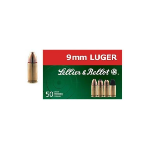 Sellier & Bellot 9mm Luger/9mm Para 124 Gr SP 50/bx Handgun Ammunition