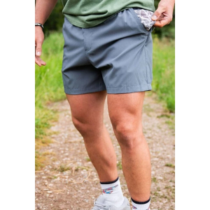 Men's Burlebo Everyday Chino Shorts Medium River Rock Grey/Classic Deer Camo