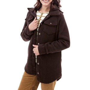 Women's Aventura Roswell Jacket Long Sleeve Shacket Medium Black Coffee Solid