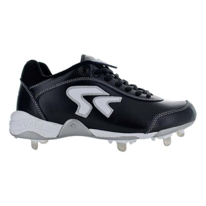 Women's RIP-IT Ringor Dynasty II Metal Softball Cleats 9 Black/White