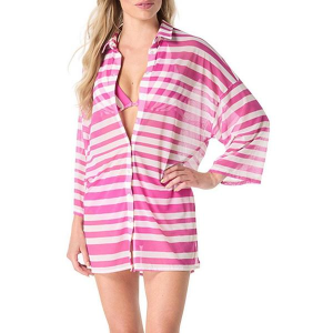 Women's Coco Reef Divinity Kimono Swim Cover Up Large Pink Sorbet