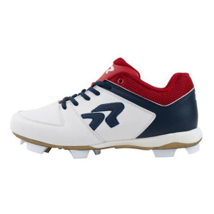 Women's RIP-IT Ringor Spirit V Flite Molded Softball Cleats 11.5 White/Navy