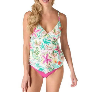 Women's Coco Reef Gypsy Underwire Swim Tankini Misses 36D Solstice Bloom