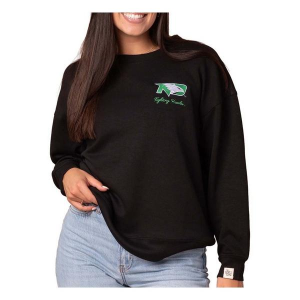 North Dakota Fighting Hawks Fan Girl Women's Crew Medium Black