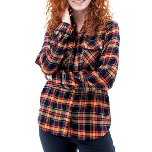 Women's Aventura Emerson Plaid Long Sleeve Flannel Medium Peacoat