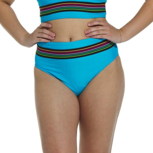 Women's Next Good Karma Rainbow Highwaist Swim Bottoms Sporty Large Opal