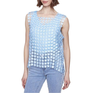 Women's Charlie B Crochet Sleeveless Shirt XLarge Bluebell