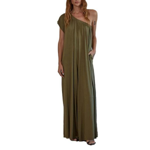 Women's By Together Remind Me Jumpsuit Medium Olive