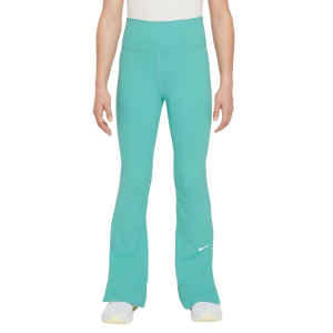 Girls' Nike One Dri-FIT Flare Leggings XLarge Green Frost/White