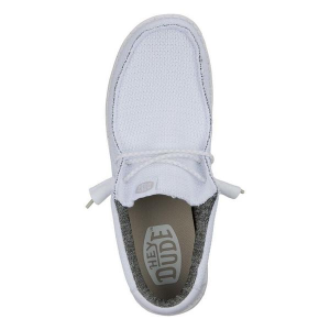 Men's HEYDUDE Wally Sport Mesh Loafers Regular 14 White/Grey Heather