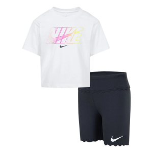 Girls' Nike Swoosh Motion Biker Set 6 Dk Smoke Grey