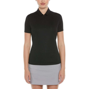 Women's PGA Tour Airflux Zip Polo Small Caviar