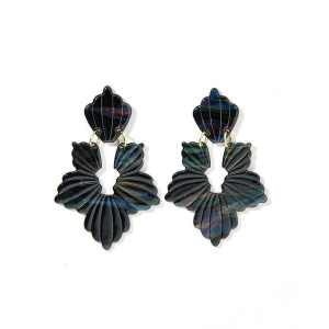 LINNY CO Michelle Earrings Black Iridescent