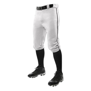 Men's Champro Triple Crown Knickers with Braid Baseball Pants XLarge White/Black Regular