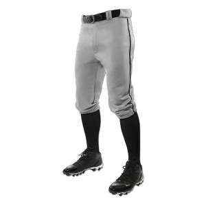 Men's Champro Triple Crown Knickers with Braid Baseball Pants XLarge Grey Regular