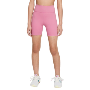 Girls' Nike One 5" Biker Shorts Medium Magic Flamingo/White