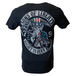 Men's Bone Head Outfitters 4th Amendment Sons of Liberty T-Shirt 3XLarge Black