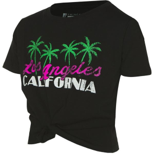 Girls' Prince Peter Collection Cali Palm Trees T-Shirt Large Black