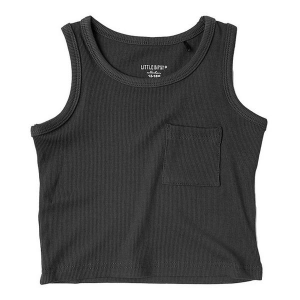 Little Bipsy Ribbed Crew Neck Tank Top Baby 3/6 mo. Charcoal
