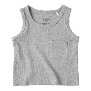 Little Bipsy Ribbed Crew Neck Tank Top Baby 0/3 mo. Light Grey