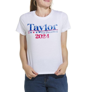 Women's Precision Apparel Taylor For President T-Shirt Small White
