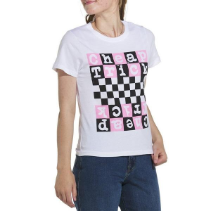 Women's Precision Apparel Cheap Trick Checkered T-Shirt XSmall White