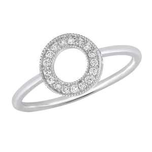 Women's Layers Circle CZ Ring Silver