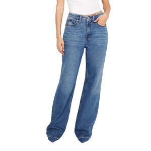 Women's GOOD AMERICAN Good 90's Relaxed Fit Straight Jeans Blue 8 32