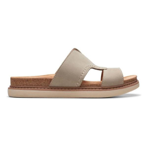 Women's Clarks Arwell Walk Slide Sandals 8 Stone Nubuck