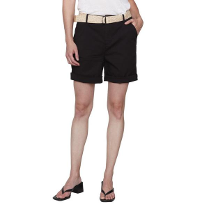 Women's Charlie B Stretch Twill Belted Jean Shorts 8 Black