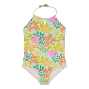 Girls' Billabong Sweet Aloha Halter One Piece Swimsuit 5 Salt Crystal