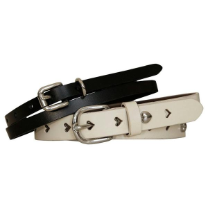Women's Lucky Brand Slim 2 Pack Belt Large White Black