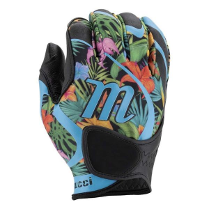 Women's Marucci Verge Fastpitch Adult Softball Batting Gloves Large Blue/Black