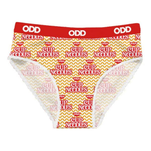 Girls' ODD SOX Cup Noodles Briefs Underwear XLarge Red/Gold