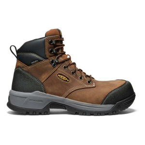 Men's KEEN Evanston 6" Carbon Fiber Toe Waterproof Work Boots Outdoor 8 Bison/Black