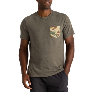 Men's Free Fly Vintage Camo Pocket T-Shirt Large Heather Fatigue