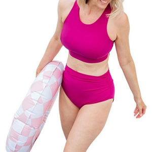 Women's Wild Isles Stella Rouched Swim Bottoms Contemporary 6 Orchid