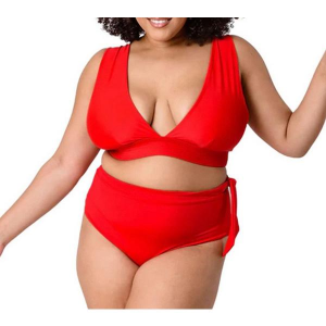 Women's Wild Isles Honey High Waist Swim Bottoms Contemporary 18 Lava