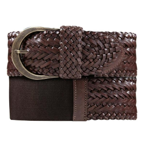 Women's Lucky Brand Braided Stretch Belt L/XL Brown