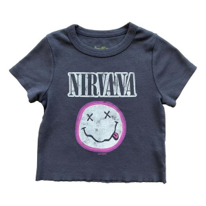 Kids' Rowdy Sprout Nirvana Smiley T-Shirt 8/9 Vintage Black