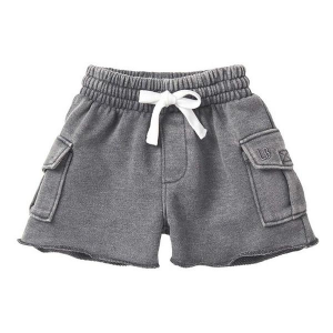 Little Bipsy Raw Edge Cargo Shorts Baby 0/3 mo. Charcoal