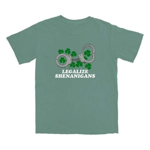 Men's Middle Class Fancy Legalize Shenanignas T-Shirt Medium Green