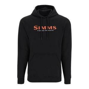 Simms Logo Fishing Hoodie XLarge Black
