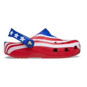Crocs '25 Classic American Flag Casual Clogs Regular 8T Red, White, Blue