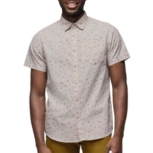 Men's prAna Tinline Button Up Shirt Medium Almond Brushstroke