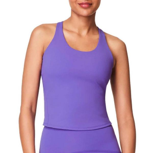 Women's Spanx Get Moving Contour Crossback Shelf Scoop Neck Tank Top XLarge Vibrant Lilac