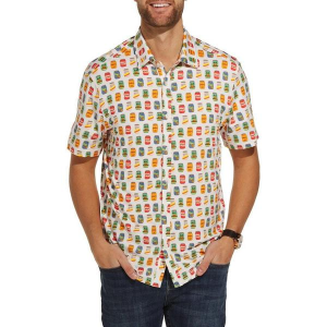 Men's Hallstatt Apparel Craiger Button Up Shirt Small Beer Can