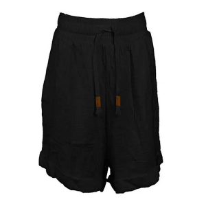 Women's Heat Swimwear Short Gauze Swim Bottoms Juniors Small Black